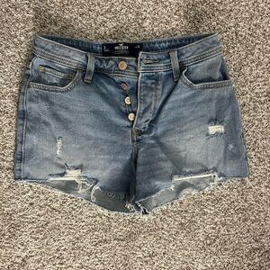 Hollister Women's Blue Denim Shorts